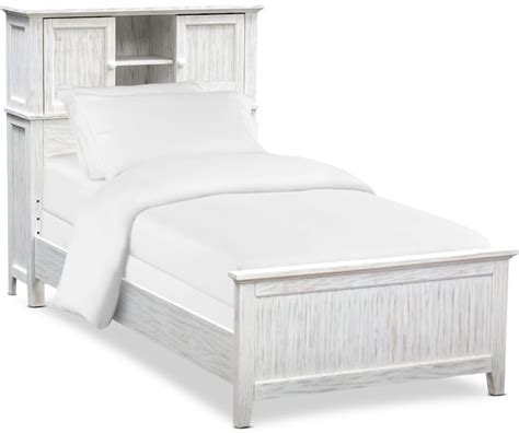 Sidney Full Bookcase Bed White Value City Furniture