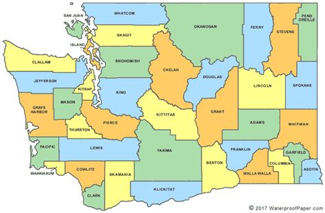 Washington County Map Wa Counties Map Of Washington