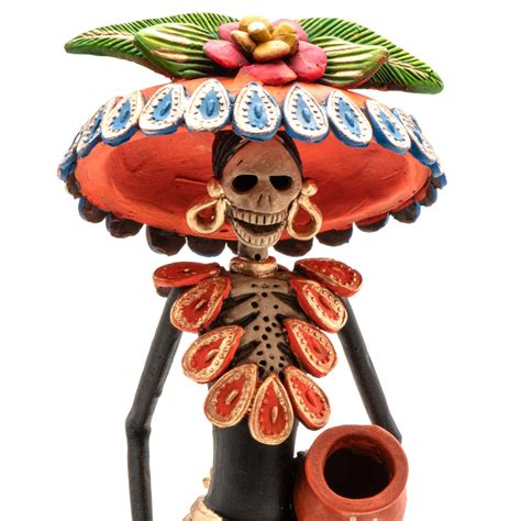 Traditional Mexican Catrina Skeleton Statue Siesta Uk