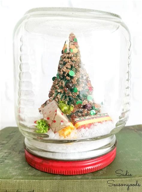 Diy Waterless Snow Globe In A Vintage Glass Jar