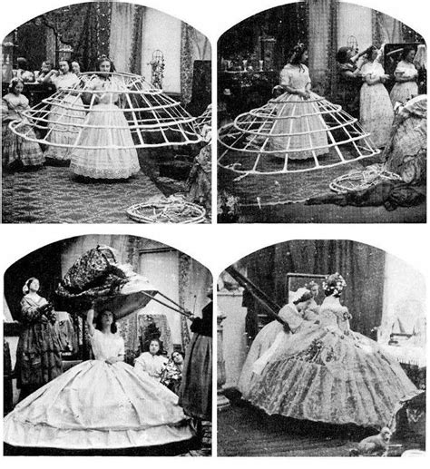 Victorian Photos Showing The Complex Progress For Wearing A Crinoline