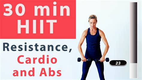 Advanced Hiit Cardio Resistance And Ab Interval Workout Youtube