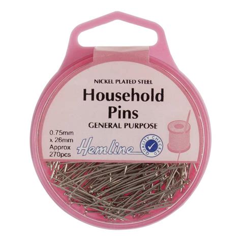 Hemline Household Pins 270 Pack Hobbycraft