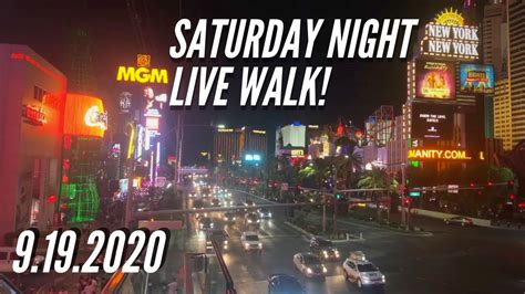 Las Vegas Strip At Night Saturday Livestream Walk 9192020