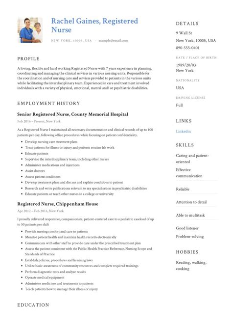 In this nursing resume guide, we'll take you through the process of constructing your resume and provide free resume examples for nurses that you keep your design simple or the resume may be rejected because the software doesn't know how to handle it. sometimes people get creative with. Registered Nurse Resume Sample & Writing Guide | +12 Samples | PDF