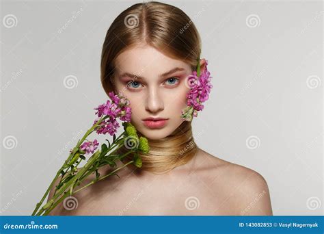 Delicate Spring Beauty Portrait Of A Beautiful Girl Stock Image Image