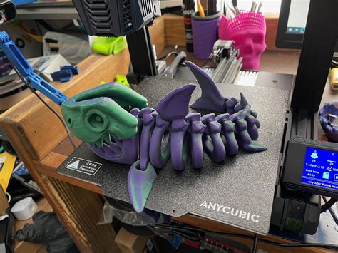 3d Print Flexi Print In Place Skeleton Shark • Made With Anycubic Kobra Neo・cults