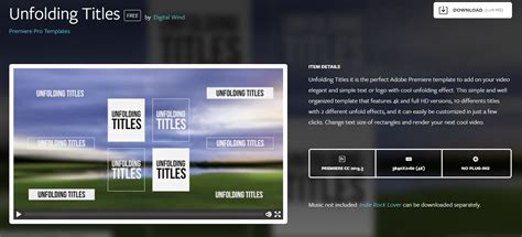 16 top free title templates for premiere. Top 20 Adobe Premiere Title/Intro Templates Free Download