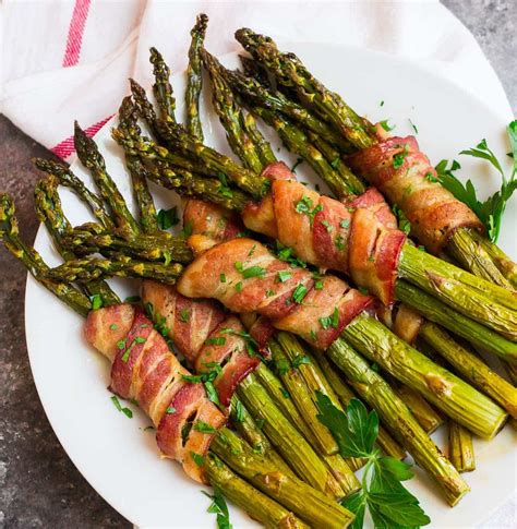 Next, add the asparagus and boil for 8 minutes or until it's tender. Bacon Wrapped Asparagus - WellPlated.com