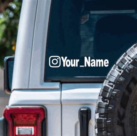 Custom Instagram Name Vinyl Decal Sticker Many Colors And Etsy