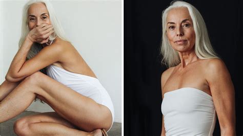 Year Old Model Is Fighting For Authenticity In New Swimwear Campaign Grey Hair Model