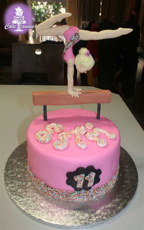 Gymnastic Cake Gymnastics Birthday Cakes Gymnastics Party Fondant Cakes Cupcake Cakes Gym