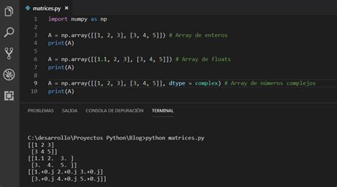 Matrices En Python Y Numpy Mi Diario Python