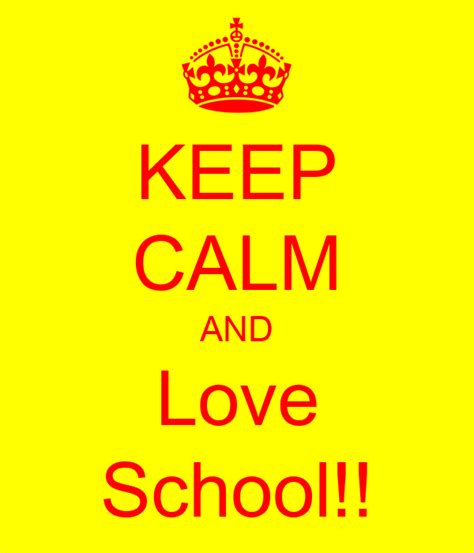 Keep Calm And Love School Poster Mary Anne Keep Calm