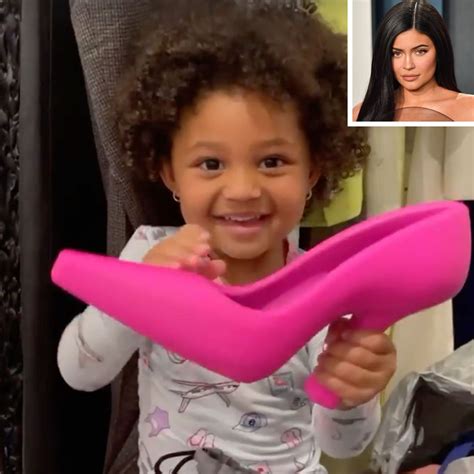 Kylie Jenners Daughter Stormi Helps Mom Unbox Balenciaga Pumps