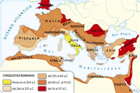 Análisis De Un Mapa Sobre Las Conquistas De Roma