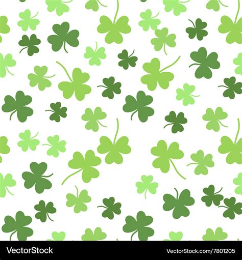 Seamless Shamrock Background For St Royalty Free Vector