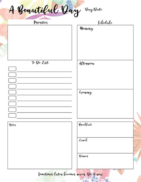Printable Calendar 2021 With Daily Planners Beautiful In Etsy