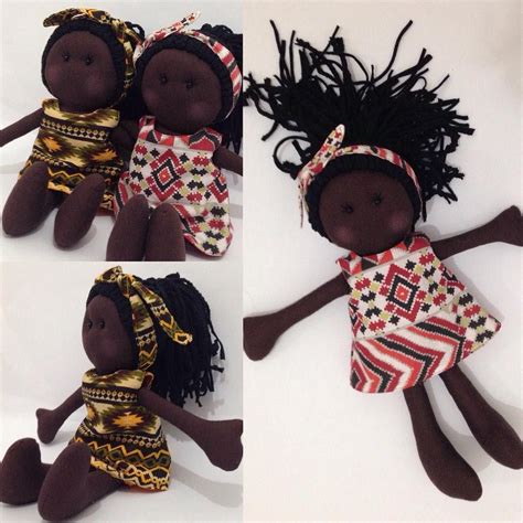 bonecas de pano negras com roupas de tecidos africanos capulana bonecas de pano negras