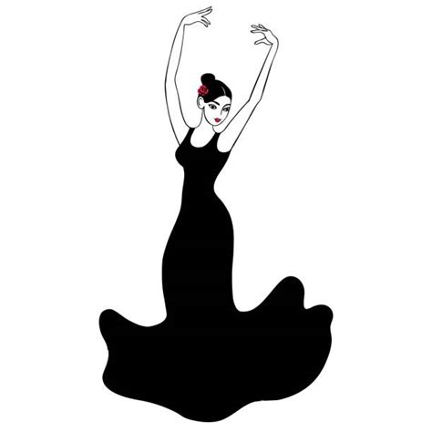 220 drawing of the spanish dance dresses stock illustrations royalty free vector graphics