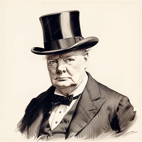 Premium Ai Image A Drawing Of A Man Wearing A Top Hat