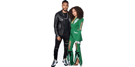 leigh anne pinnock and andre gray duo mini pappaufsteller celebrity cutouts