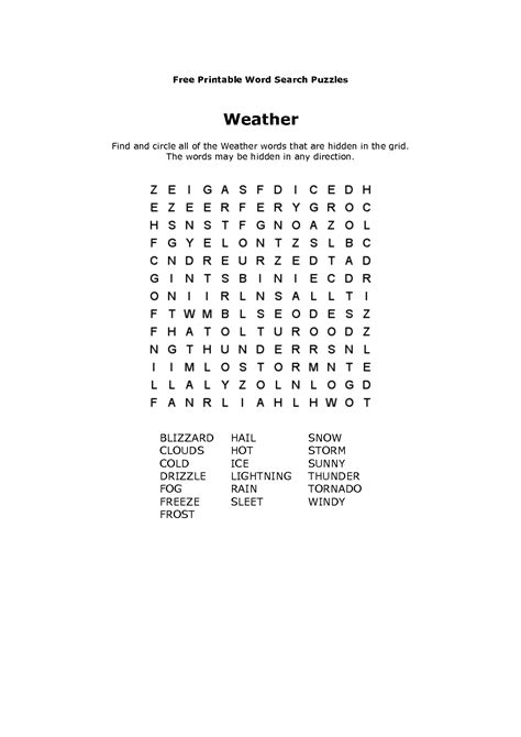 5 Best Images Of Snow Word Find Puzzles Printable Snow