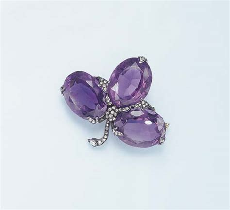 An Antique Amethyst And Diamond Brooch Christie S