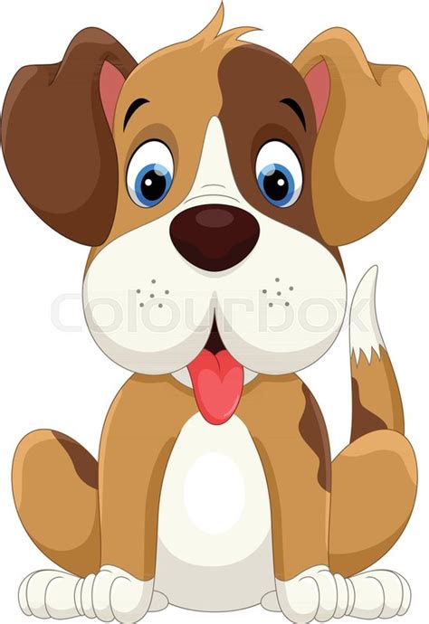 Vector Illustration Of Cute Little Dog Stock Vector