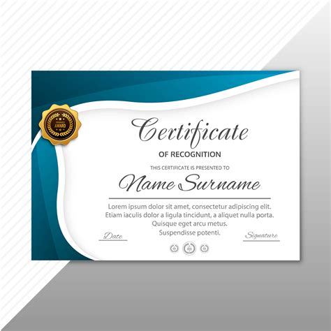 Plantilla De Certificado O Diploma De Graduacion Elegante Premio Images