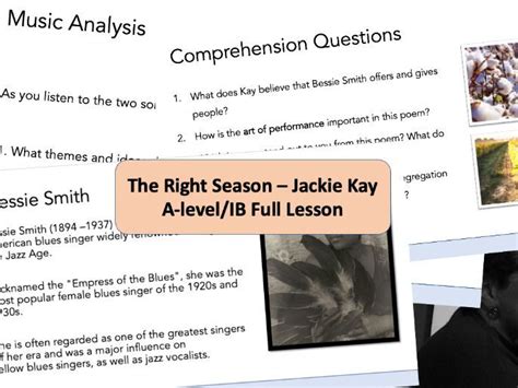 Jackie Kay A Level Ib Poetry Teaching Resources