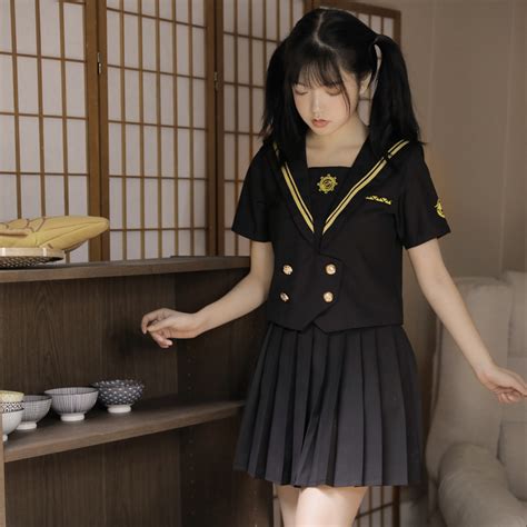 Genuine Bad Jk Uniform Skirt Suit Full Set Of Japanese Girls Sailor Suit