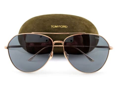 Tom Ford Sunglasses Tf747 Cyrus 28a Titanium Rose Gold Gray Ft0747s