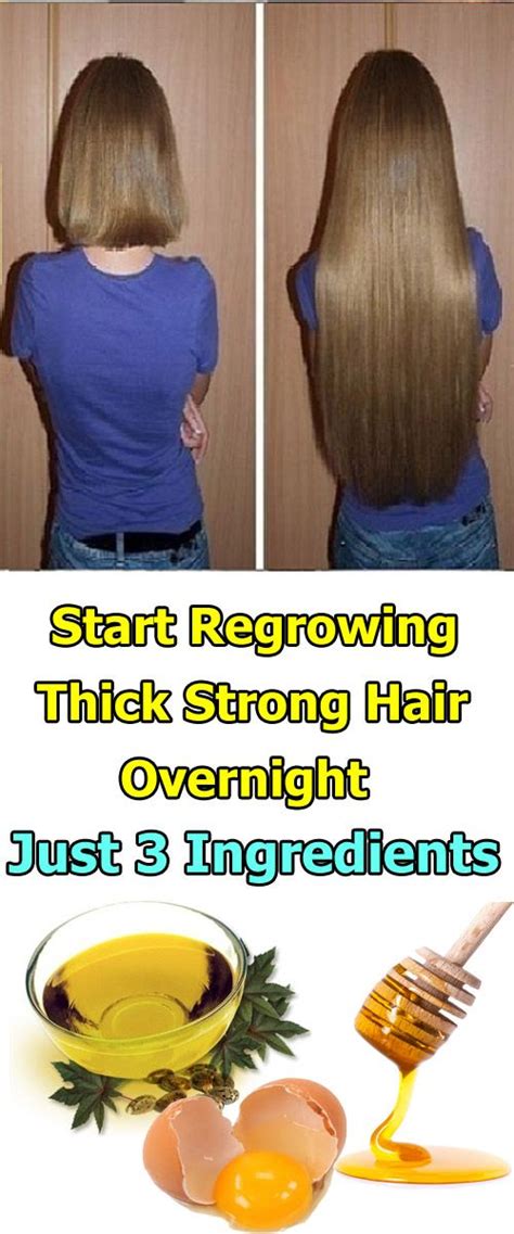 start regrowing thick strong hair overnight with just 3 ingredients ways to grow hair thick