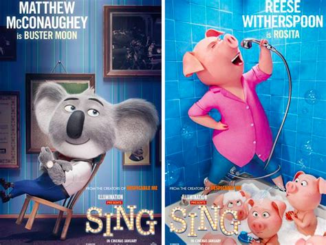 Adorable New Sing Character Posters Released Film And Tv Now