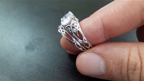 14k White Gold Unique Engagement Rings 2 Carat Diamond