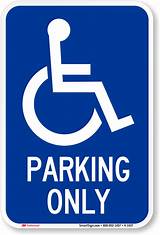 Pictures of Ada Parking Signs