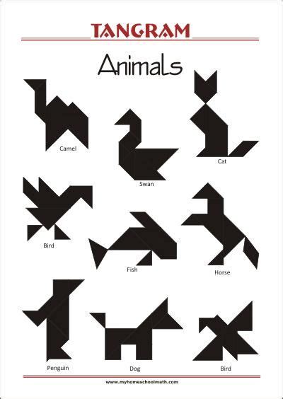 Tangram Animals Worksheets With Solutions Try To Solve The Puzzle