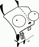 Zim Invader Gir Letzte Azcoloring sketch template