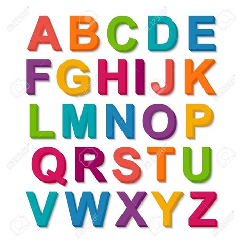 Set Of 3d Colorful Alphabet Royalty Free Cliparts Vectors And Stock