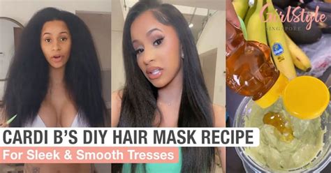 cardi b s natural diy hair mask recipe for dry frizzy hair