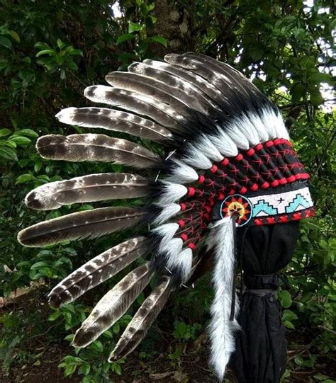 real turkey feather headdress indian headdress replica etsy feather headdress indian