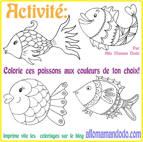 Coloriages fishes poissons d avril. Des poissons à imprimer, colorier, et accrocher! (Poisson ...