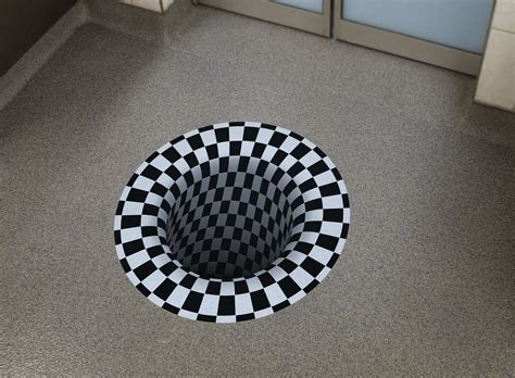 Checkered Hole 3d Floor Graphic Art Matt Hatfield Art