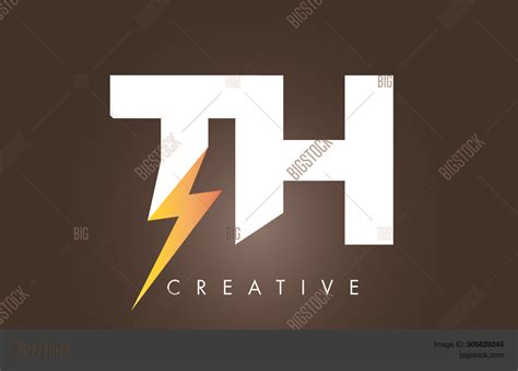Th Letter Logo Design Vector And Photo Free Trial Bigstock