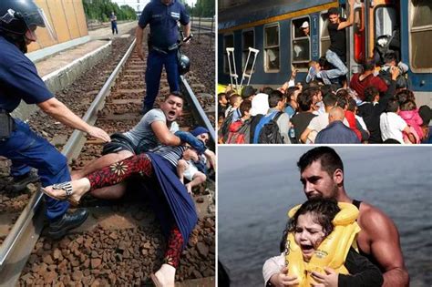 Thousands Of Refugees Begin Walking Along Motorway To Austria After Hungarian Authorities Refuse