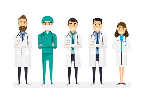 Set Of Doctors Characters Isolated On White Background 426791 Vector