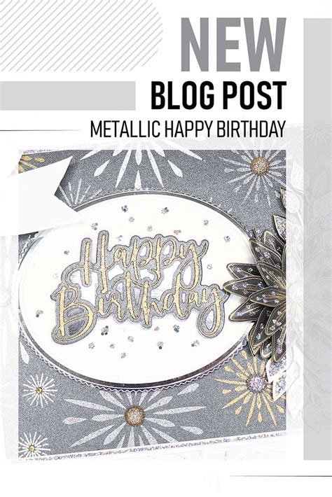 How To Make Black And Metallic Happy Birthday Card Chloes Creative