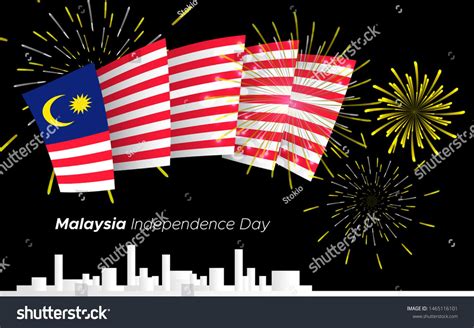 Malaysia Merdeka Mector Poster National Traditional Holiday Symbol