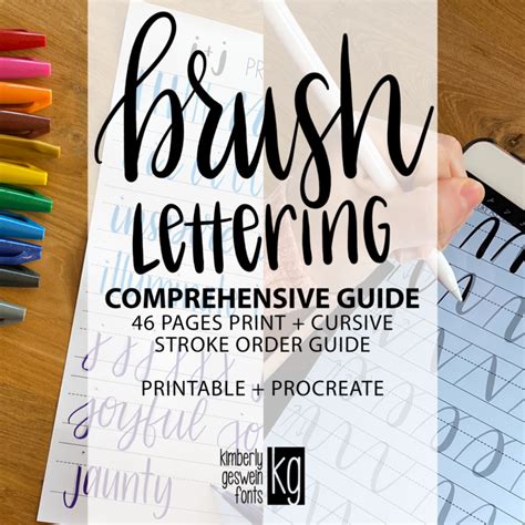 Brush Lettering Tutorial Guide Kimberly Geswein Fonts